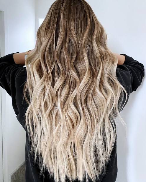 Ombre Dark Blonde to Platnum - T8/60 - High - Quality Nano Ring Hair Extensions | Real Hair Co - REAL HAIR CO