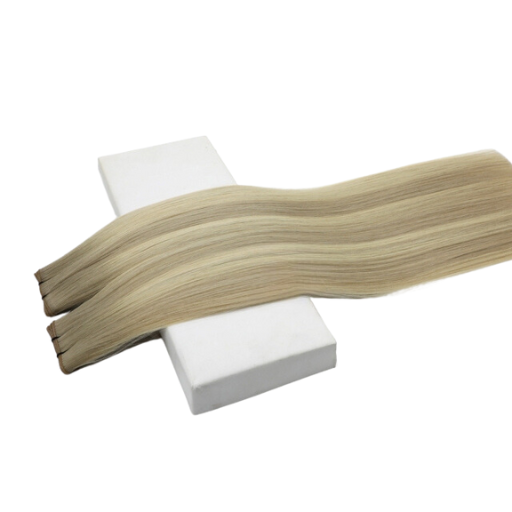 Balayage Lightest Ash Blonde  - T19-19/60 - Ultra-Thin Mini Weft Hair Extensions | Real Hair Co - REAL HAIR CO