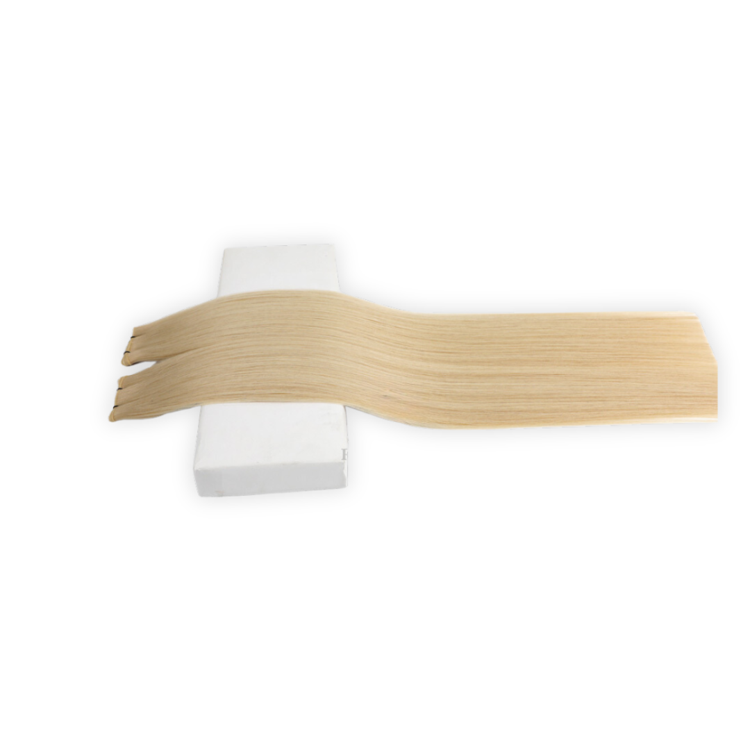 Ash medium light blonde #22 Ultra-Thin Mini Weft Hair Extensions | Real Hair Co - REAL HAIR CO