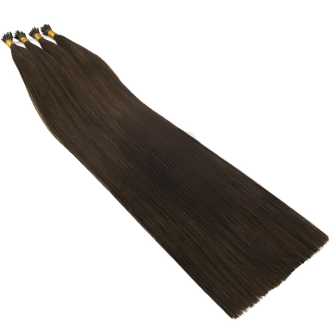 Brown #4 High-Quality Nano Ring Hair Extensions | Real Hair Co - REAL HAIR CO