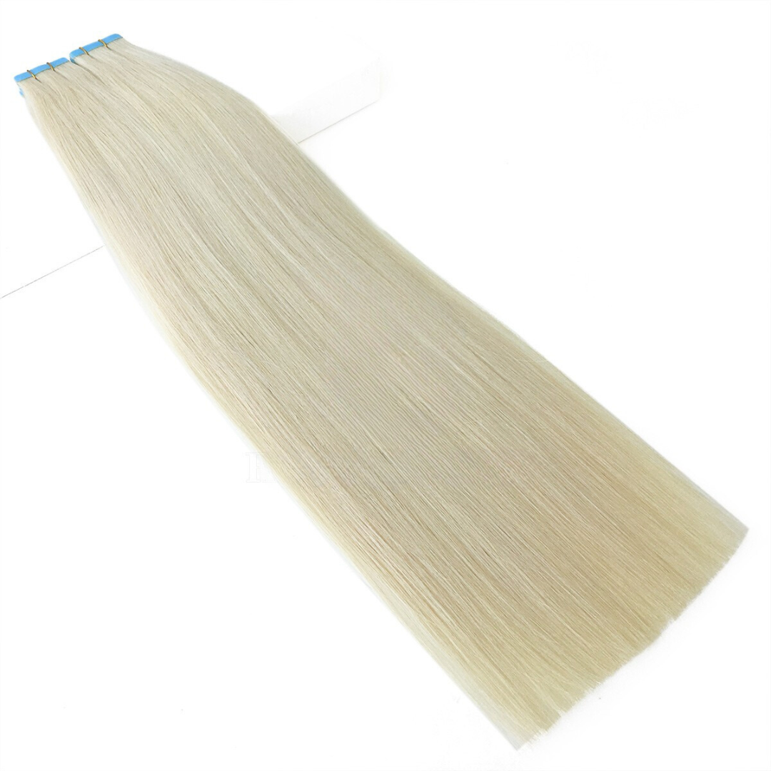 ICE and Platinum Blonde Mix #ICE/60 Premium Tape Hair Extensions – Ready to Ship | Real Hair Co