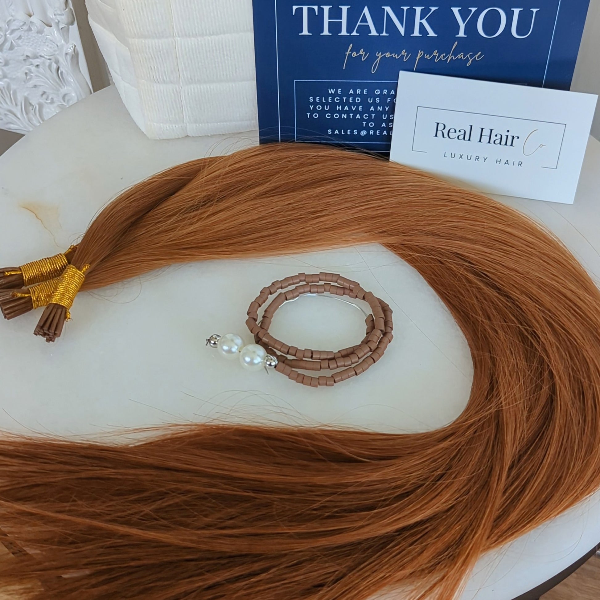 Blonde Copper Auburn #30 Ultra-Thin Mini Weft Hair Extensions | Real Hair Co - REAL HAIR CO